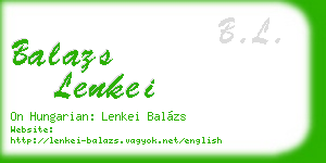 balazs lenkei business card